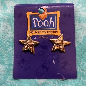NWT Vintage Disney Winnie the Pooh Star Earrings